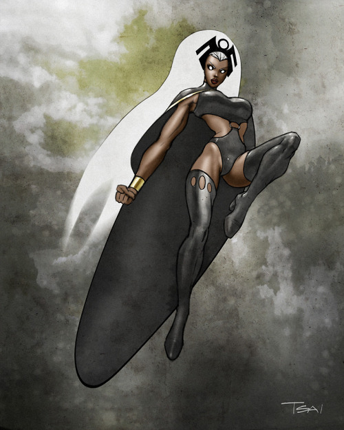 superheropinups:  Storm by Francis Tsai