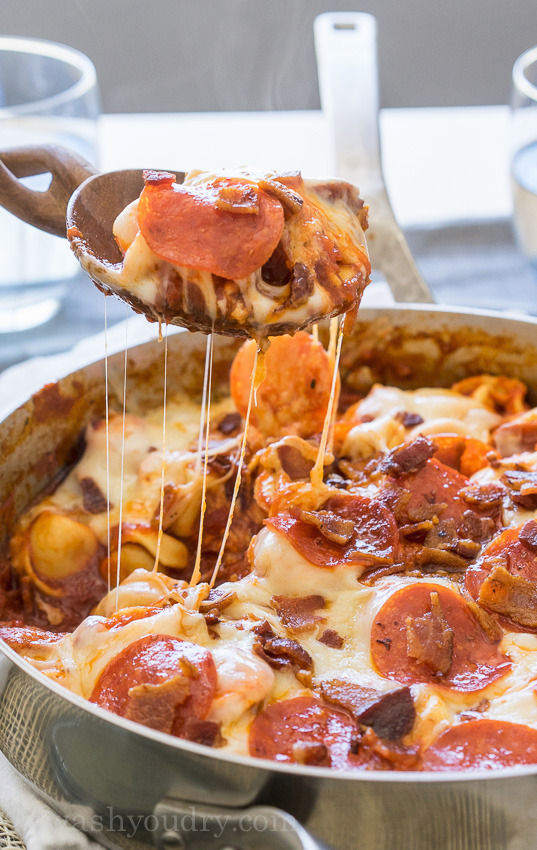 verticalfood:  Meat Lover’s Tortellini Skillet