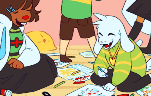 tfw your Dad makes you babysit your little sister’s playdate with Mr. Dreemurr’s kids.Anyway, Chara 