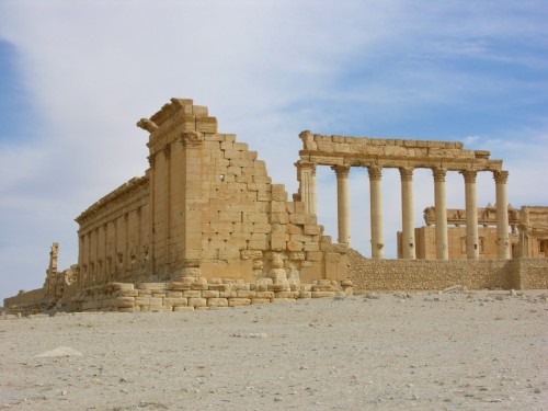 archaicwonder: Temple of Bel, Palmyra, Syria The temple was dedicated in 32 AD to the Semitic god Be