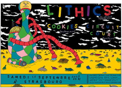 Poster for the LITHICS show in Strasbourg, France on the 15th of next september!
