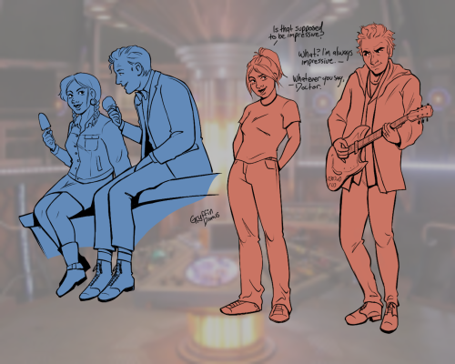 Part Two Of Drawing Rose With All Of The Doctors: 11 And 12!