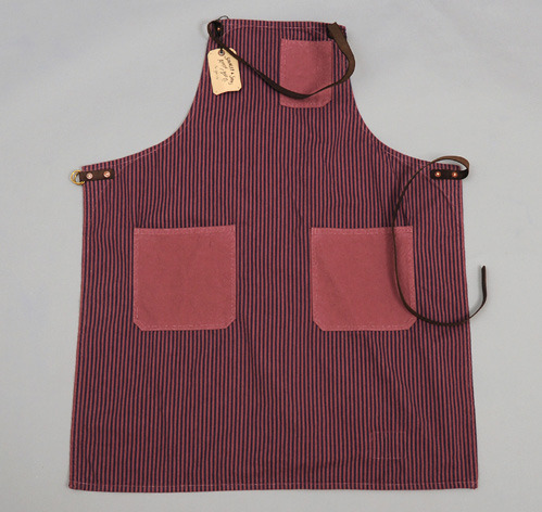 dirtyculture:STANLEY & SONS HICKORY STRIPE APRON W/LEATHER STRAPS ROSESTANLEY & SONS :: COAL