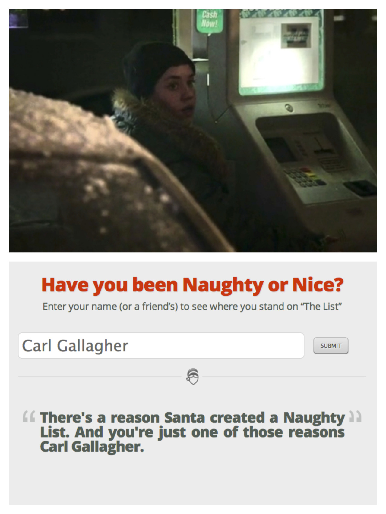 mitchelcobymichaelgrassi:  Shameless + Santa’s List 