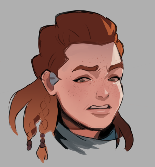 a couple favorite expressions aloy made in the frozen wilds i loved a lot and now im in tears