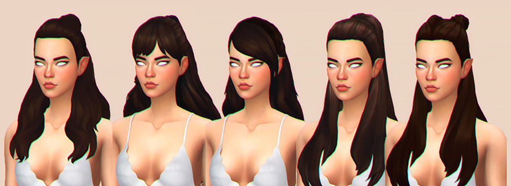 Sims 4 CC — Top 5 half up half down hairs?