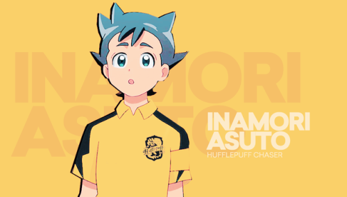 ★ Inavember 02  |  @inazuma-hpau​ ★ → Inamori Asuto→ House: Hufflepuff→ Position: Chaser[Inamori As