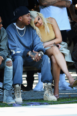 kyliezzledaily:      SEPTEMBER 7,2016 |  Kylie and Tyga attending Yeezy season 4 fashion show in NYC 