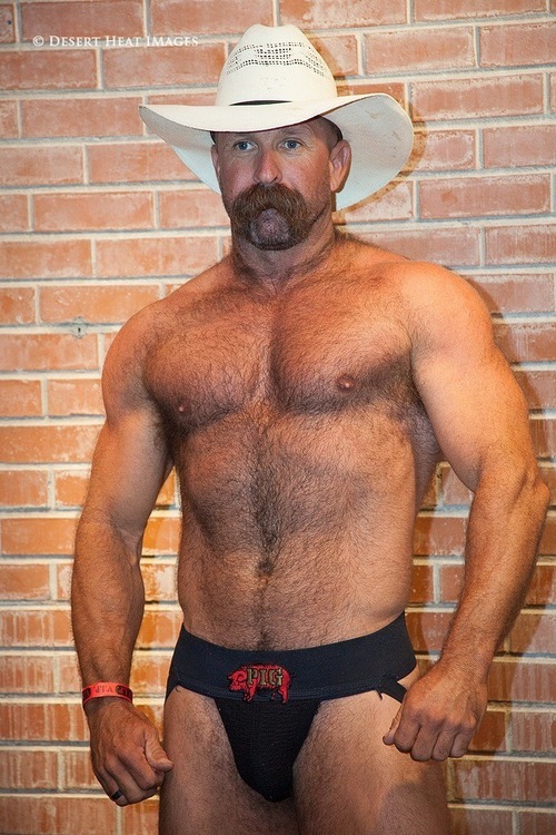 This cowboy is one stunningly handsome, hairy, sexy man and with an awesome beard - WOOF