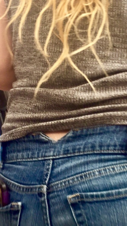 creepyvoncreeperton: These blue jean short shorts are tight that is for sure. Follow me as i follow 