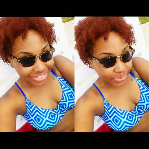 Pool side earlier&hellip;hair looking like a fuzz ball but still cute lol #teamnatural_ #curlswi