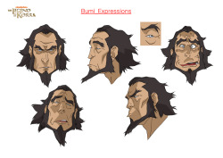 korranation:  Sneak peek at some early character expression studies for Tenzin’s older brother, Bumi. Despite being a non-bender, Bumi’s role as Commander of the United Forces has proved his smarts and courageousness, though these attributes are often