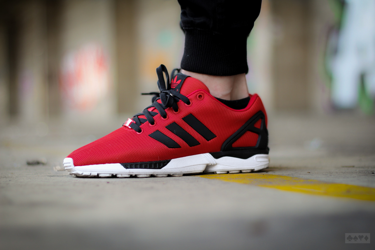 adidas zx flux poppy red