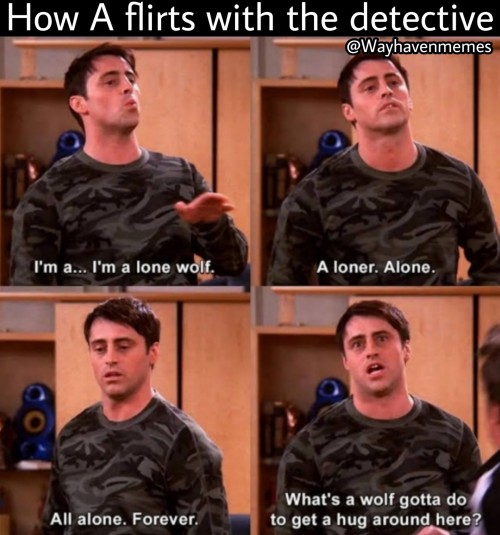 Pushing The Detective Away Only To Then Flirt With Them Again Only To Then Push Them Away Only To Then...