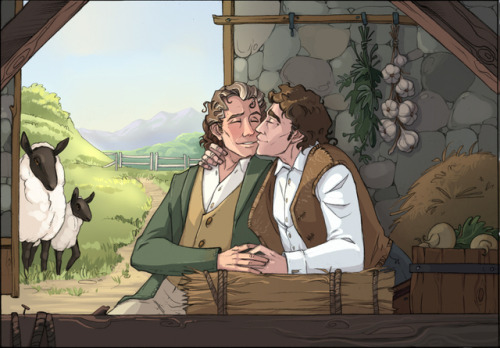 janirah:AU!Post-canon, pair to this art. Old married couple and sheep!