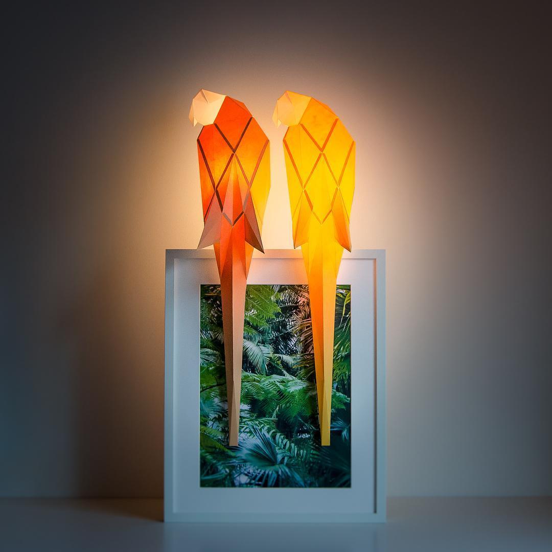possit-de-tenebris: sosuperawesome:  DIY Papercraft Lamps by OWL Paper Lamps on Etsy