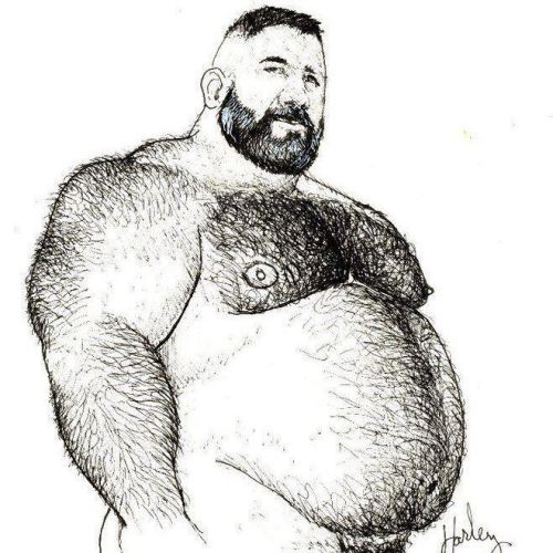 I figure this needs a reblog. He’s pretty ideal. Belly, chest, beard? Yep :)