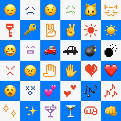 Shigetaka Kurita, first emojis, released in 1999. They formed the basis for today’s designs. The 176