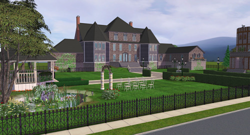 Mortica Manor (Custom Goth Family Home) No CC / Created with Ultimate CollectionRequires all Expansi