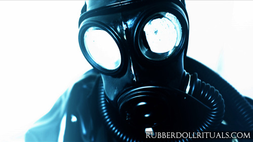 headcased:  Our most recent film “Girl in a Gasmask” on www.rubberdollrituals.com produced by Maria 