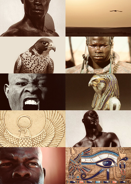 dragonfiretwistedwire:Egyptian Mythology Dreamcast - Djimon Hounsou as Horus god of war, sky, and fa