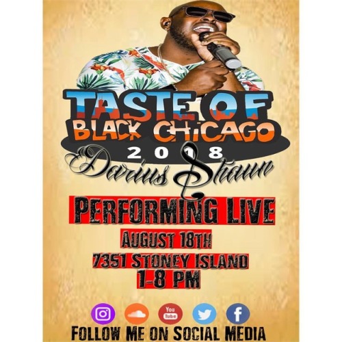 The work never stops catch me live next Saturday at #TasteOfBlackChicago I’ll know later when my set