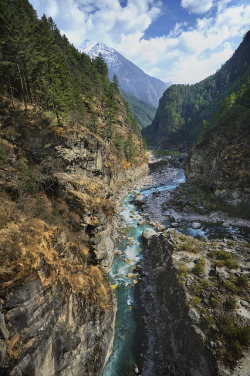 tulipnight:  River Stream in Nepal by tachpasit