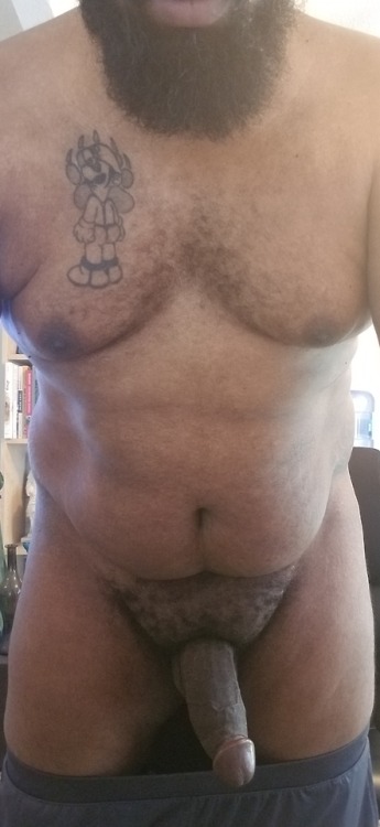 buttbanga85:  Just hanging out with my cock out :-) I love every inch of my body and that’s all that matters.