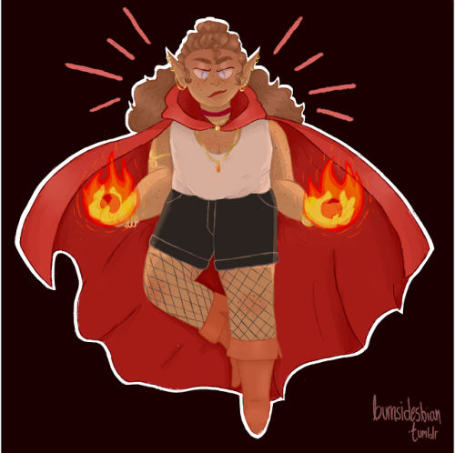 moschicanes:burnsidesbian:baby, take my hand[image description: lup and barry bluejeans. lup is a fa