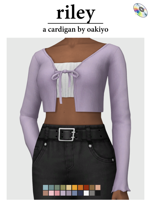 oakiyo: Riley Cropped CardiganHere is my bi-monthly clothing item, hope you enjoy it Based off this 