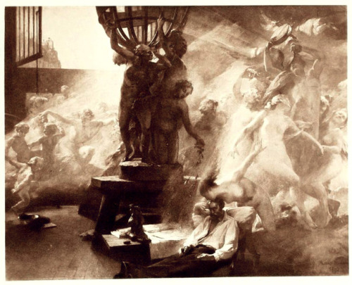 Albert Maignan (1845-1908), &lsquo;Apothéose du sculpteur Carpeaux&rsquo;, &ldquo;Salon of 1892&rdqu