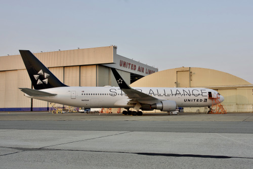 United Airlines 1992 Boeing 767-300 N653UA c/n 25391 Star Alliance San Francisco Airport 2021.