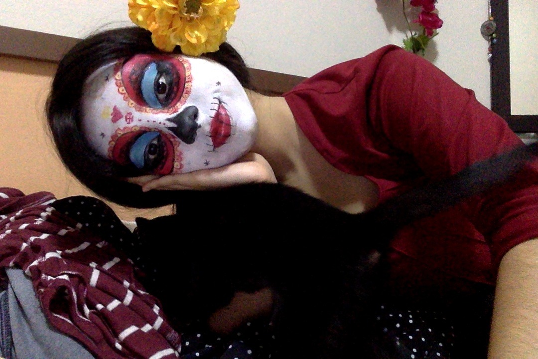 obligatorychinchillas:  so yesterday i thought it was a good idea to do a REAL muerte