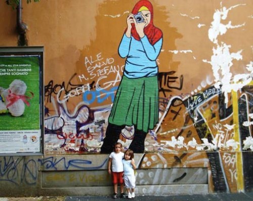 a hijabican be in graffiti