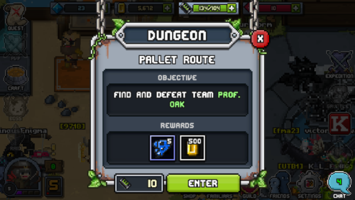 Playing Bit Heroes, and found an oh so subtle reference.
