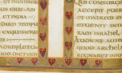 storydesk: heart-shaped border designs in a possibly carolingian manuscript, ninth century (via medi