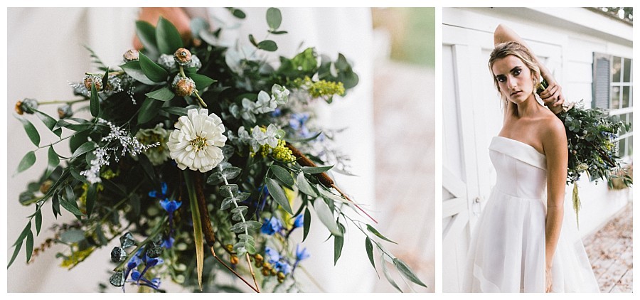 charleston wedding photography and caroline herrera fern dress at huspa plantation