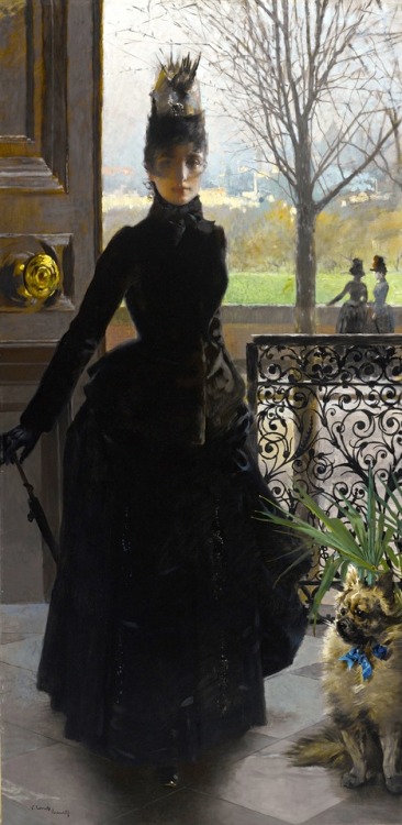 the-garden-of-delights: “An Elegant Lady” (1887) by Vittorio Matteo Corcos (1859-1933).