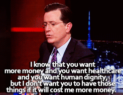 sandandglass:  Stephen Colbert talks to Naquasia LeGrand. 
