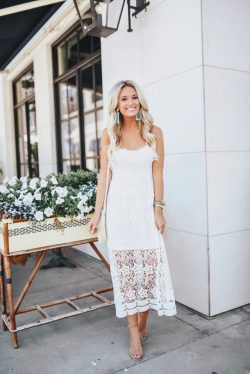 Bloggers-Fashion:  White Lace Dress Under $50 Via Https://Ift.tt/2Gaq89A