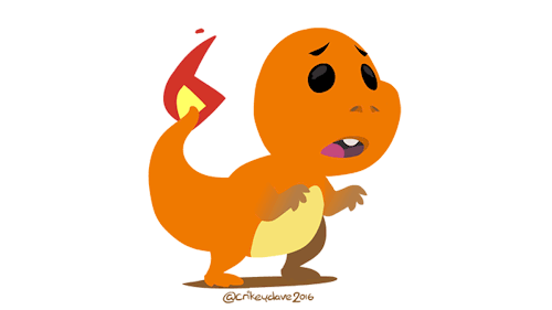 crikeydaveart:Practicing graphic animation with a concerned Charmander