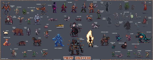 The whole set of Creatures from Elder Scrolls IV - OblivionWould you play this a pixel art game?