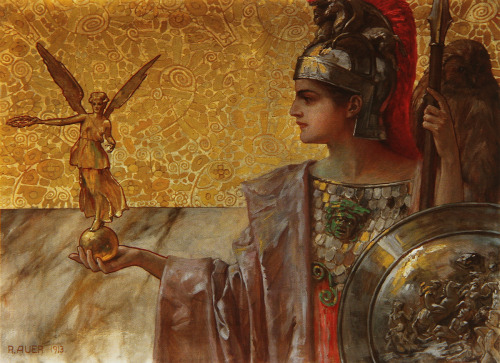 oldpaintings: Athena Parthenos, 1913 by Robert Auer (Croatian, 1873–1952)