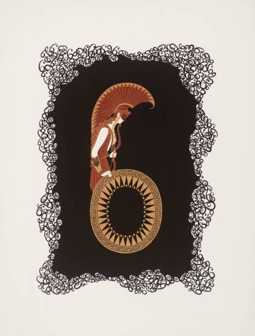 Erté / Romain de Tirtoff, Numerals, Zero to Nine, 1968. Lithograph. Via Tate