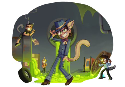 maxx-doodles: Sewer cats, sewer cats; cats of the deep, dark underworld… Art made for this re