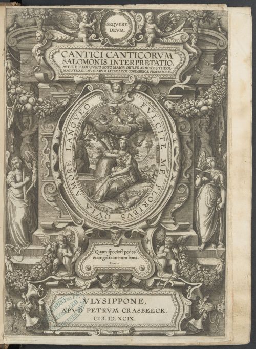Sotomaior, Luís de, 1526-1610. Cantici canticorum Salomonis interpretatio, 1599.PC5.So785.601cHought