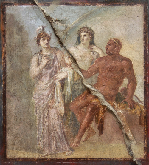  Minerva, Juno, and HeraclesWall painting in Hall of the Augustal, Herculaneum, ItalyBy:  Sergey Sos