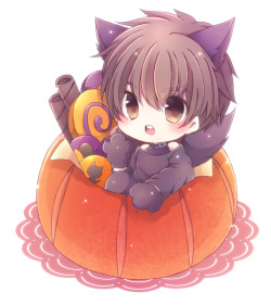 miyanlove:  Shaoran neko chibi Halloween