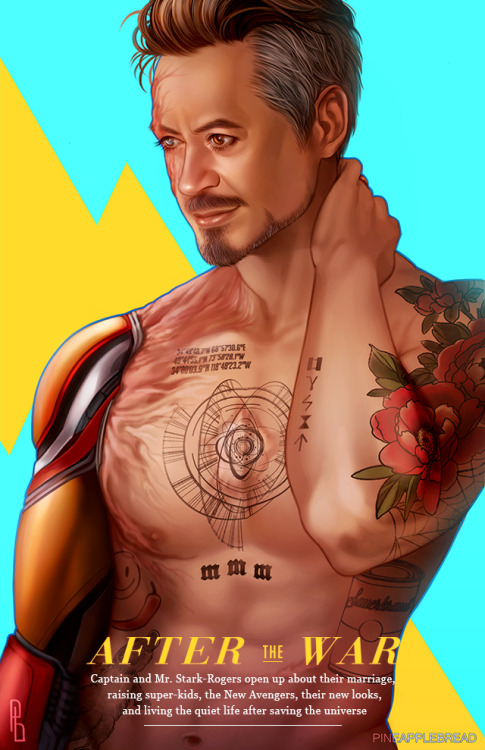 pineapplebread:I just think they’re neat.(Tattoo AU where Tony survives and he and Steve retire afte
