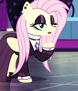 gaylite:Goth Fluttershy in ‘Fake It Till You Make It’